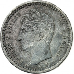 Honoré V (1819-1841). Un décime, frappe en étain 1838, M, Monaco.