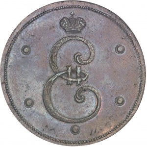 Catherine II (1762-1796). 5 kopecks au chiffre de la tsarine, novodel 1796.