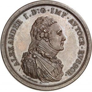 Alexandre Ier (1801-1825). Essai au module du rouble, par C. H. Küchler 1804, Soho.