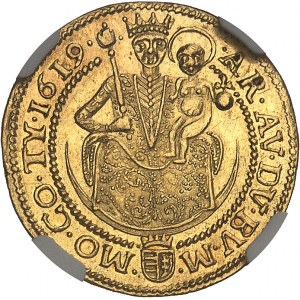 Matthias Ier de Habsbourg (1608-1612-1619). Ducat 1619, NB, Nagybanya.