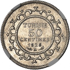 Mohamed el-Habib, Bey (1922-1929). 50 centimes 1926, A, Paris.