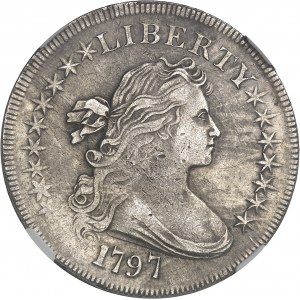 République fédérale des États-Unis d’Amérique (1776-à nos jours). Dollar au buste drapé, buste à droite 1797, Philadelphie.
