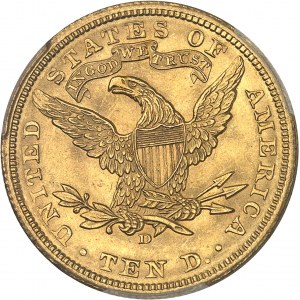 République fédérale des États-Unis d’Amérique (1776-à nos jours). 10 dollars Liberty, avec devise 1906, D, Denver.