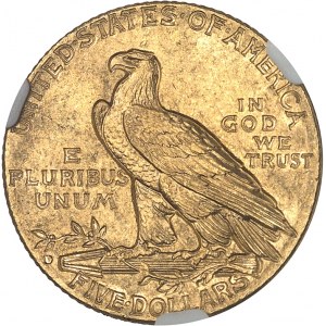 République fédérale des États-Unis d’Amérique (1776-à nos jours). 5 dollars Indien 1909, D, Denver.
