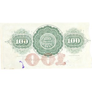 100 drachmes - Banque nationale de Grèce avec numéro spécial 20 novembre 1877.