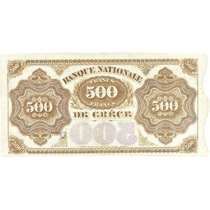 500 drachmes - Banque nationale de Grèce 22 septembre 1872.