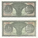 Lot (7) - 500-1000 drachmes 1950/1953.