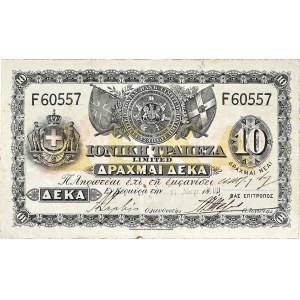 10 nouveaux drachmes - Banque Ionienne 11 novembre 1900.