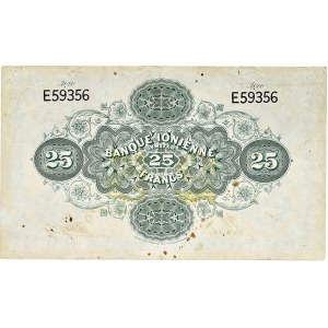 25 drachmes - Banque Ionienne 21 octobre 1914.