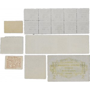 Lot (7) - 2-200-1000-50000 drachmes, lettres et timbres monnaies de différents types ND.