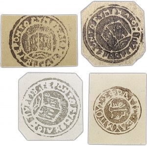 Lot (4) - timbres monnaies - 5-10-20 tapade - Empire Ottoman ND (1860/1870).