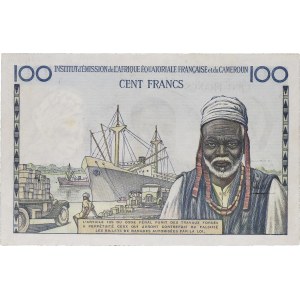 100 francs Institut d’Émission de l’AEF et du Cameroun exceptionnel petit numéro ND (1957).