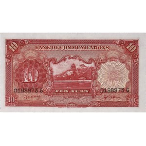 10 yuan - Banque de “Communications” 1935.