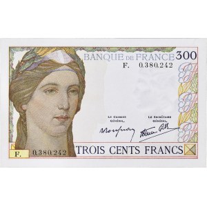 300 francs type 1938 “Cérès” 6 octobre 1938.