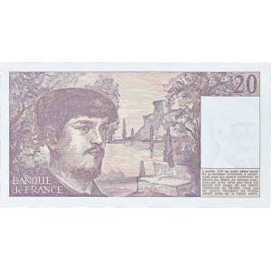 20 francs type 1980 “Debussy” petit numéro 1980.