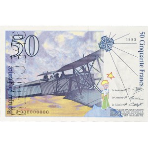 50 francs Saint-Exupéry SPECIMEN 1993.