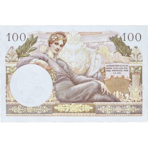 100 francs Trésor Public SPECIMEN ND (1955).