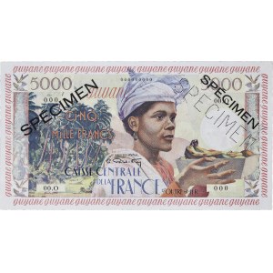 5000 francs antillaise SPECIMEN ND (1960).