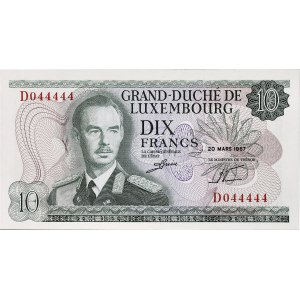 Lot de 2 billets - 10 francs et 100 francs avec numéro spécial 1967/1970.