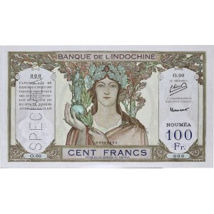 100 francs SPECIMEN - Banque de l’Indochine ND (1953).