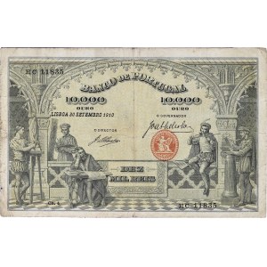 10 mil reis - 10.000 ouro 30 septembre 1910.