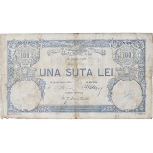 100 lei 11 octobre 1907.