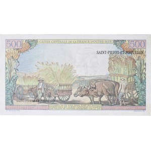 10 nouveaux francs surchargé sur 500 francs type 1960 “Pointe à Pitre” ND (1964).