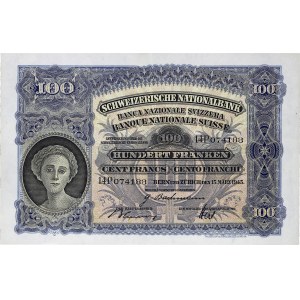 100 francs - 100 franken du 15 mars 1945.