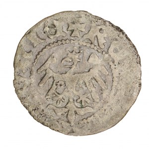 Halber Pfennig - ohne das Zeichen unter der Krone - Władysław Jagiełło (1386-1434)
