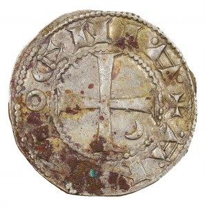 Denar aus dem 12. Jahrhundert. - Kreuzfahrer - Antiochia - Bohemut III (1149-1163)