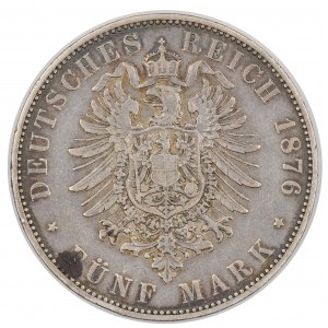 5 marek 1876 V Saksonia- Albert (1873-1902)