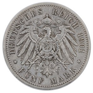 5 marek 1901 - Prusy - Wilhelm II (1888-1918)