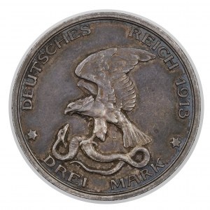 3 markiert 1913 - 100. Jahrestag der Völkerschlacht - Wilhelm II (1888-1918)