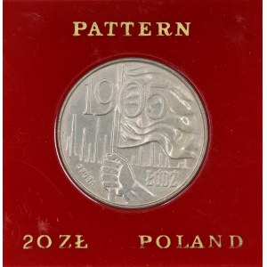 PRL. PRÓBA Miedzionikiel. 20 zł. 1905 - ŁÓDŹ, 1980.
