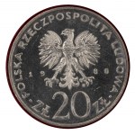 PRL. Miedzionikiel PROS. 20 zl. 1905 - LOĎ, 1980.