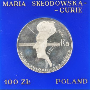 PRL. Stříbrná cena. 100 zl. SKŁODOWSKA-CURIE, 1974.