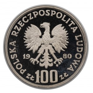 PRL. PROBE Nickel. 100 zl. KOCHANOWSKI, 1980.