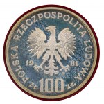 PRL. PRÓBA Srebro. 100 zł. KOŚCIÓŁ MARIACKI W KRAKOWIE, 1981.