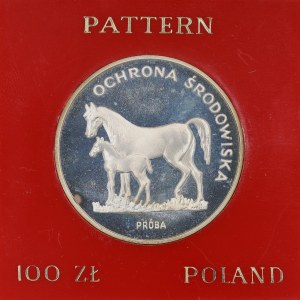 PRL. Strieborná cena. 100 zl. HORSES, 1981.