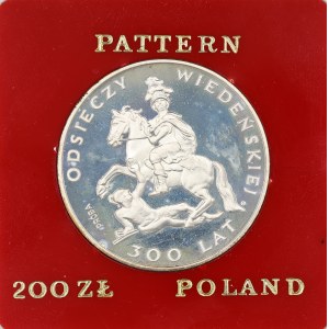PRL. Stříbrná cena. 200 zl. 300 LET RELIÉFU VÍDNĚ, 1983.