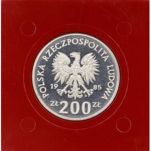 PRL. Stříbrná cena. 200 zl. MATEŘSKÉ CENTRUM POLKA, 1985.