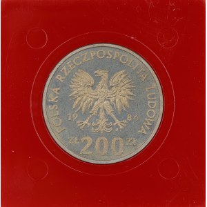 PRL. Miedzionikiel. 200 zl. ELBOW, 1986.