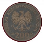 PRL. PRÓBA Miedzionikiel. 200 zł. ŁOKIETEK, 1986.