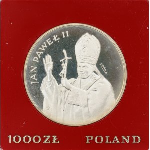 PRL. Stříbrná cena. 1 000 zł. JAN PAWEŁ II, 1982.