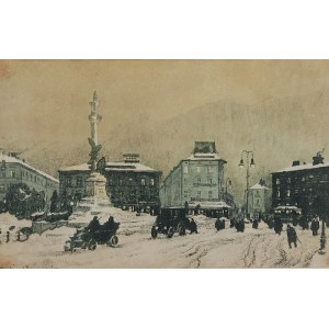Odo (Otton) DOBROWOLSKI (1883-1917), Ogólny widok - Pomnik Adama Mickiewicza we Lwowie, 1914-1915