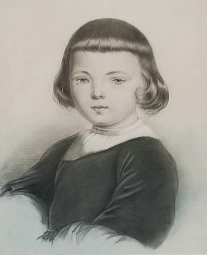 Jadwiga KRASIŃSKA (1840-1913), Portret dziecka, 1857