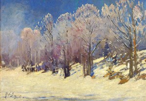 Julian FAŁAT (1853-1929), W zimowym słońcu