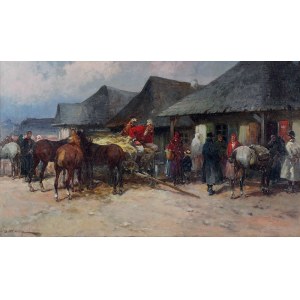 Adam SETKOWICZ (1876-1945), Przed karczmą, ok. 1918