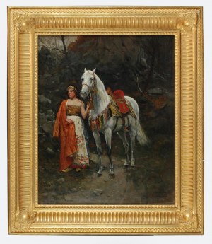 Antoni PIOTROWSKI (1853-1924), Dziewczyna z koniem, 1885