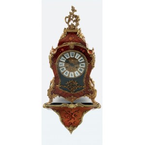 Uhrenfabrik FRANZ HERMLE & SOHN (zał. w 1922), Zegar z konsolą, neorokokowy, intarsjowany